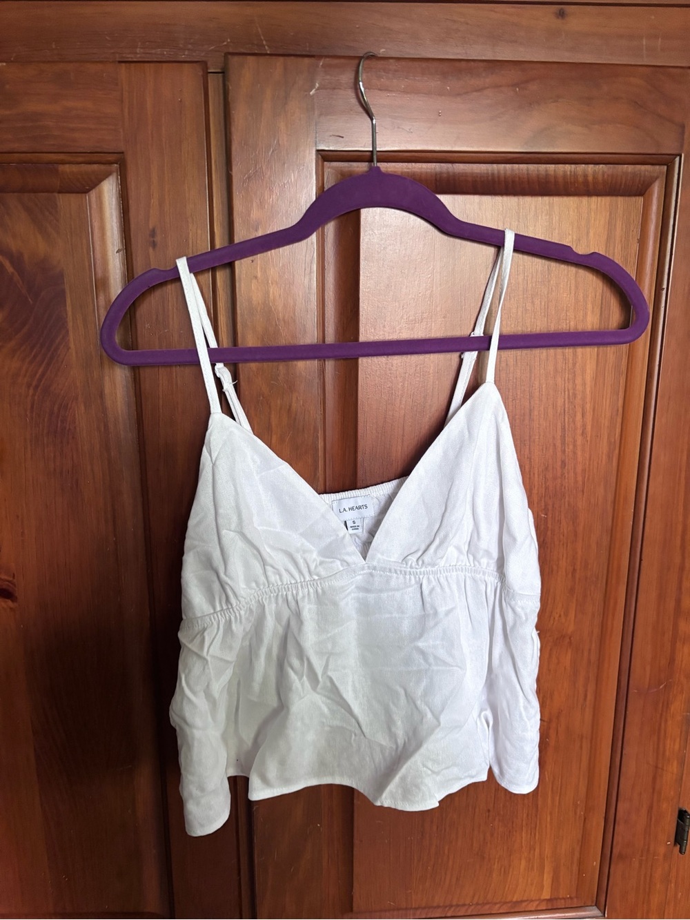 L.A. Hearts White Elastic Waist Cami